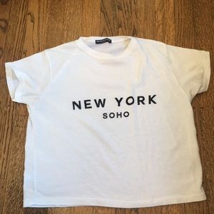 New York cropped shirt